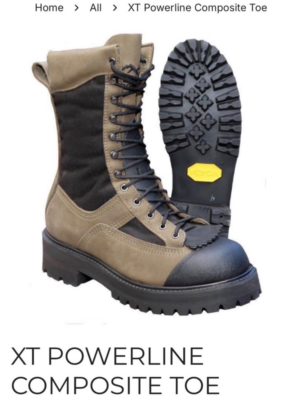 Hoffman XT Powerline Composite Toe Size 10D